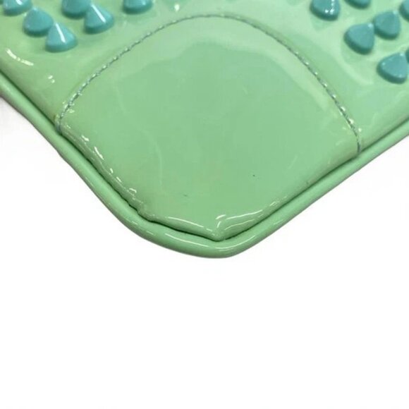 CHRISTIAN LOUBOUTIN Light Green Patent Leather Clutch Bag - Picture 6 of 15